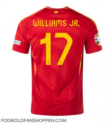 Spanien Nico Williams #17 Hjemmebanetrøje EM 2024 Kortærmet